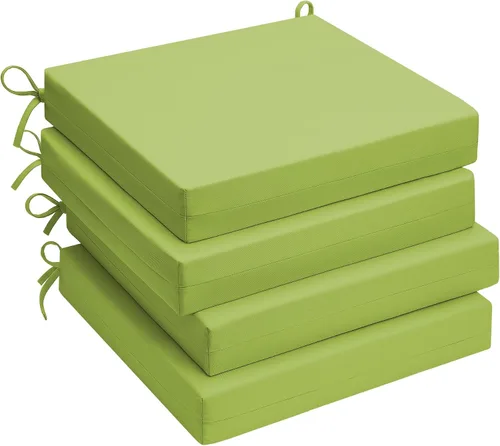 Miniatura 21 de UNIKOME Cojines para sillas de exterior, resistentes al agua, con lazos, relleno de esponja de alta densidad, cojines de asiento cuadrados