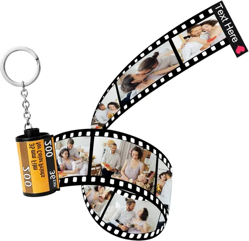 Llaveros personalizados con rollo de película de cámara para fotos llaveros personalizados con carrete de fotos álbum llaveros 10 Fotos