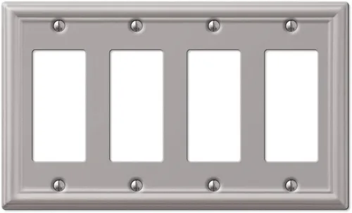 Miniatura 26 de Amerelle 149R4DB - Placa de pared Chelsea, 4 interruptores de palanca, acero, bronce envejecido, paquete de 1