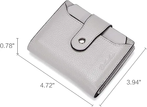 Miniatura 7 de BOSTANTEN - Billetera de cuero para mujer con bloqueo RFID pequeña con cremallera de bolsillo para tarjetas con ventana para documento
