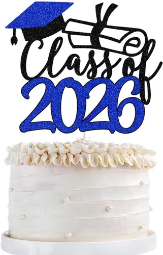 Miniatura 10 de Gold Class of 2025 - Decoración para tartas de graduación con purpurina para la clase de 2025, suministros de fiesta de graduación – Graduados