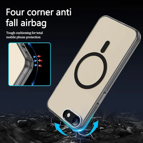 Miniatura 4 de S. Tedazo Funda magnética para iPhone 7/8 Plus (5.5 pulgadas) compatible con MagSafe, [no amarillenta] delgada, a prueba de golpes, funda para Negro