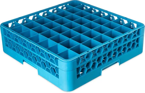 Miniatura 127 de Carlisle FoodService Products RG9-214 OptiClean Estante de vidrio con 9 compartimentos con 2 extensores, 7.12 pulgadas, polipropileno, azul