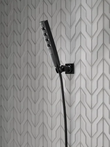 Miniatura 2 de Delta Faucet 5-Spray Touch-Clean H2Okinetic - Ducha de mano para montaje en pared con manguera, color negro mate 55140-BL