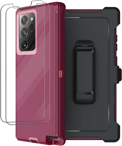 Miniatura 13 de Funda para Galaxy Note 20 Ultra con clip para cinturón, 2 protectores de pantalla, grado militar, cuerpo completo, resistente, a prueba de golpes