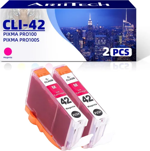 Miniatura 14 de CLI-42 BK Pixma Pro-100 - Cartuchos de tinta de repuesto para Canon CLI42 CLI-42 Cartucho de tinta negro para impresoras Pixma Pro-100S, paquete de 2