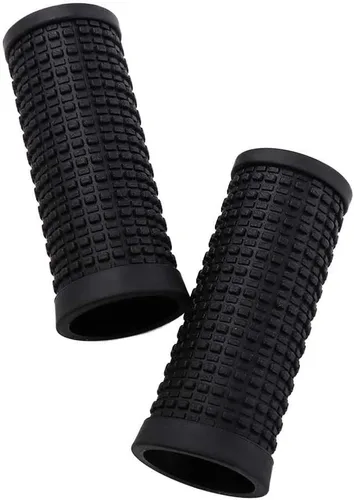 Miniatura 3 de 1 par de empuñaduras para manillar de bicicleta, cubierta protectora negra para manillar de bicicleta, agarres de extremo para scooter, bicicleta