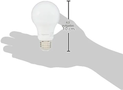 Miniatura 8 de Bombillas LED A19 de Amazon Basics, equivalente a 60 vatios, energéticamente eficientes de 9 W, base estándar E26, luz blanca de día 5000K, Luz