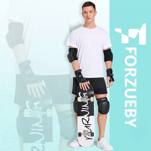 Miniatura 5 de Forzueby Protectores de muñeca (1 par) para patinaje sobre ruedas, patinaje en patineta, snowboard y patinaje sobre ruedas, protección deportiva