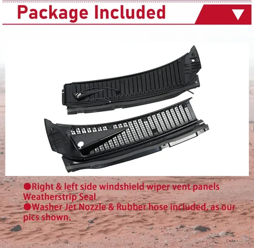 Miniatura 5 de HECASA Rejilla de ventilación para limpiaparabrisas Compatible con Ford F250 F350 F450 F550 Super Duty 1999-2007 y Ford Excursion 2000-2005