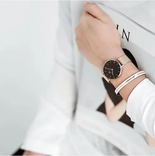 Miniatura 2 de Daniel Wellington Classic - Pulsera fina (satinado), color blanco