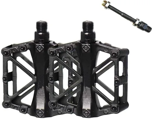 Free-fly Bicycle Pedal - Aluminum Bearing Bike Pedals with 16 Anti-Skid Pins - Lightweight Platform Pedals - Universal 9/16" Bike Pedal for Mountain