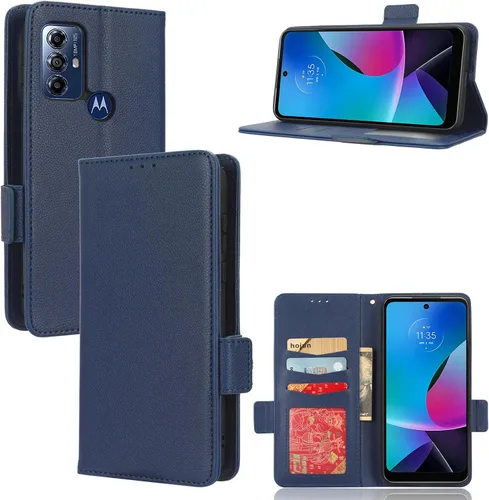 Miniatura 151 de Funda de piel sintética compatible con Motorola Moto E22 4G, funda de piel sintética compatible con Motorola Moto E22i 4G, color negro