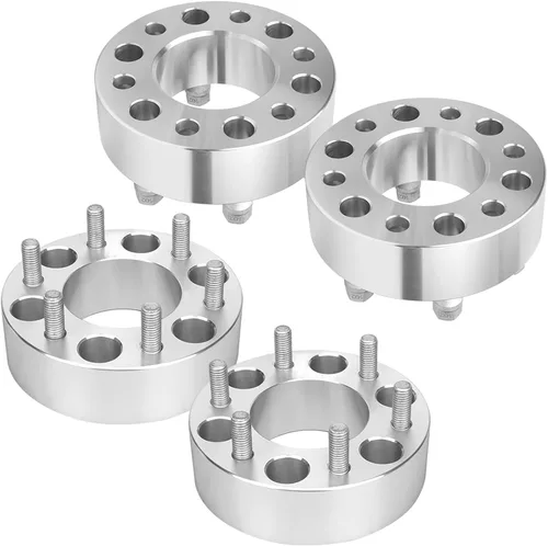 Miniatura 10 de IRONTEK Espaciadores de rueda de 0.157 x 4.000 in, espaciadores forjados reales de 2 pulgadas con orificio de cubo de 2.697 in M12x1.25 pernos aptos