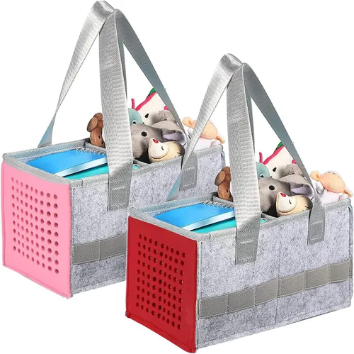 Miniatura 5 de Bolsa de transporte para reproductor de audio Toniebox Starter Set, estuche organizador de fieltro para almacenamiento del Tonie Starter Set Rosa