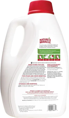 Miniatura 2 de Nature's Miracle Destructor de orina Plus para perros, fórmula enzimática para manchas severas de orina de perros, 1 galón