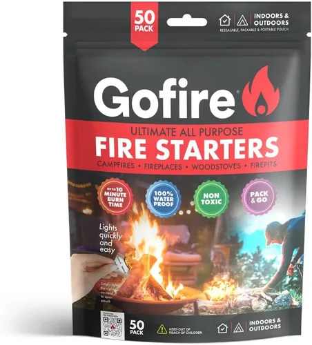 GOFIRE Iniciador de fuego de viaje para acampar, senderismo, mochilero | Usos: Parrilla, fogata, chimenea, estufa de leña | Todo propósito,