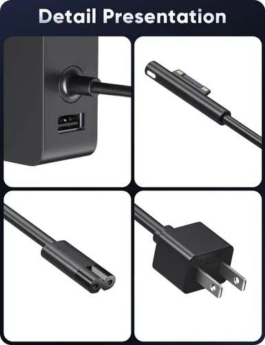 Miniatura 8 de Cargador Microsoft Surface Pro para 65W Windows Surface Charger 11,10,9,8,7+,7,6,5,4,3,X.Surface Laptop 6,5,4,3,2,1, Surface Go 3,2,1, Tablet