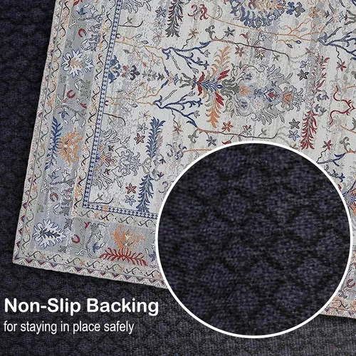 Miniatura 5 de Adiva Rugs - Tapete de área lavable a máquina con parte trasera antideslizante, para sala de estar, dormitorio, baño y cocina, tapete antifatiga