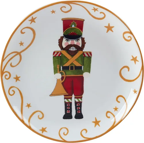 Miniatura 4 de Certified International Holiday Magic Nutcracker - Juego de 4 platos de postre/ensalada de 9 pulgadas, multicolor, mediano, juego de 4