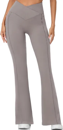 Miniatura 5 de MIHRUSEM Flared Leggings Skims Dupe Forbidden Pants Butt Lifting Leggings Tummy Control with Pockets for Women