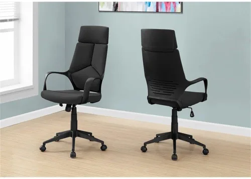 Miniatura 2 de Monarch Specialties Silla de oficina, color negro Tela negra/negro