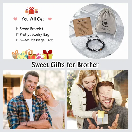 Miniatura 6 de Regalos para marido, hijo, nieto, sobrino, papá, novio, nuevo papá, hermano, padrastro, tío, te amo en 100 idiomas, pulsera ajustable para hombres