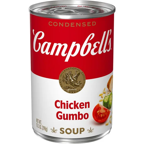 Campbell's Sopa condensada de pollo gumbo, lata de 10.5 onzas