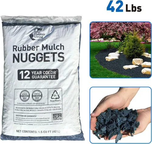 Miniatura 6 de NuPlay Rubber Nugget abono de goma para jardinería, barrera para maleza