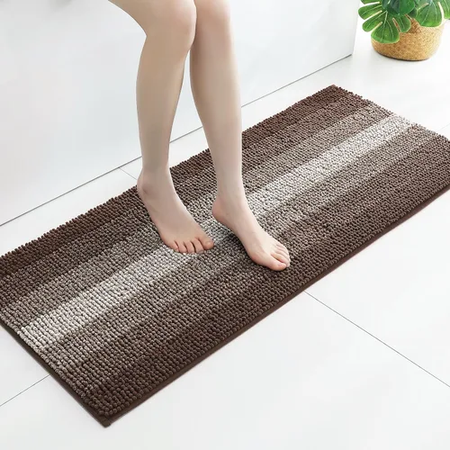 Miniatura 28 de Gibelle Alfombras Azules para Baño, Alfombra de Baño de Chenilla de Lujo, Alfombra Pequeña Antideslizante para Ducha y Alfombras para el Suelo