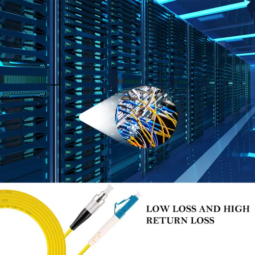 Miniatura 5 de Cable de conexión de fibra óptica LC a FC, 9.8 ft (9.8 pies) LC-FC Cable de fibra de puente simple monomodo - Cable de fibra óptica de modo único