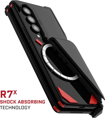 Miniatura 5 de Ghostek Exec - Funda tipo cartera para Galaxy Z Fold 4 con soporte magnético para tarjetas de crédito, protección de bisagra, carga inalámbrica