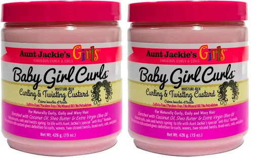 Miniatura 3 de Aunt Jackie's Kids Baby Curls, Natilla Rica en Humedad para Rizar y Trenzar para Cabello Naturalmente Rizado, En Espiral y Ondulado, 15 oz
