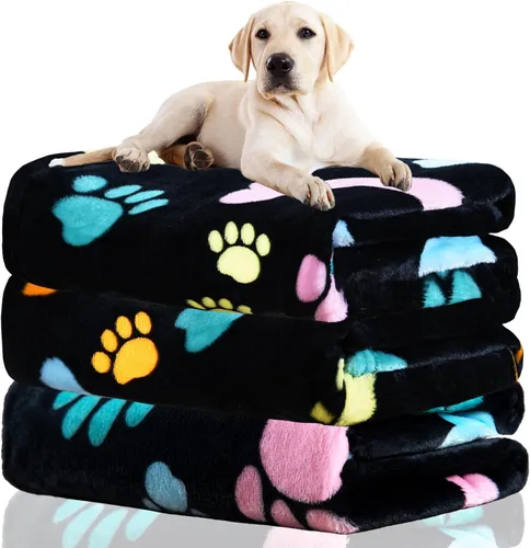Miniatura 36 de Rezutan 1 paquete de 3 mantas para perros grandes, 41x31 pulgadas para mantas suaves y mullidas para mascotas y gatos de tamaño mediano, reversibles