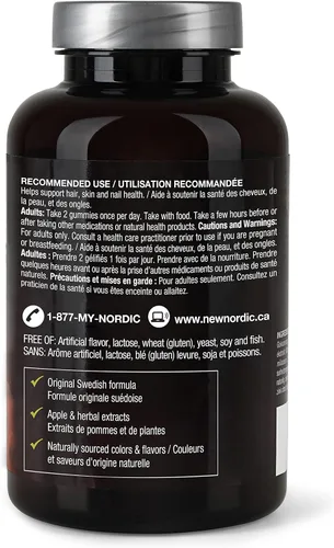 Miniatura 3 de NEW NORDIC - Gomitas de volumen para el cabello Gomitas de suplemento capilar para mujeres con biotina Apoyo diario para el bienestar