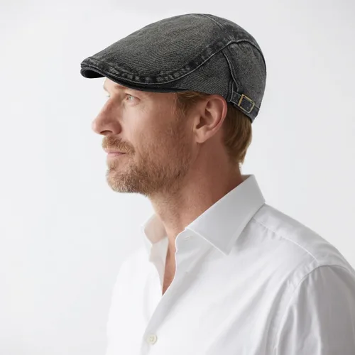 Miniatura 2 de Gorra de Newsboy para hombre, ajustable, plana, Ivy Gatsby, gorra de conducción de cabbie, transpirable, de algodón, gorra de golf