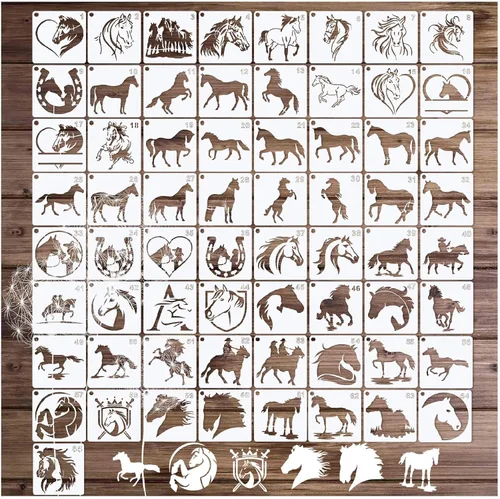Miniatura 12 de Plantillas pequeñas de 3 pulgadas para pintar sobre madera, paredes, tarjetas, roca, portavasos, plantillas reutilizables para decoración de madera