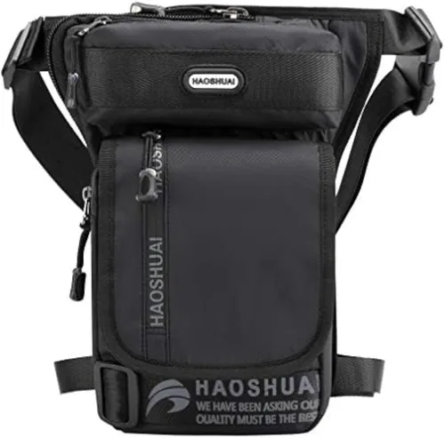 Miniatura 12 de Hebetag Riñonera de nailon para senderismo, para hombres y mujeres, táctica, motocicleta, ciclismo, equitación, viajes, deportes al aire libre