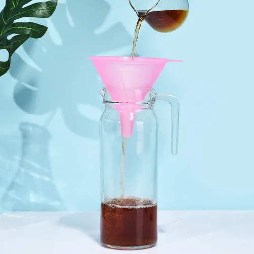 Miniatura 6 de Delove Juego de 6 embudos de plástico multiusos, embudos para botellas de llenado de uso en cocina, juego de embudo pequeño, pequeño, grande, grado