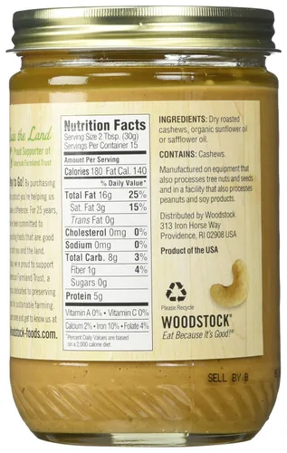 Miniatura 2 de Woodstock Mantequilla de anacardo - Sin sal - Caja de 12 - 16 oz.