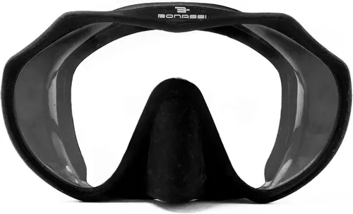 Bonassi Hera Mask Frameless , Low Volume, Wide View, Micrometrical Strap Regulation Great for Diving and Snorkling with Box