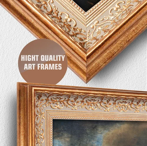 Miniatura 415 de A&T ARTWORK Campo de trigo con cipreses de Van Gogh Las reproducciones de arte clásico mundial, impresiones en lienzo giclée para decoración