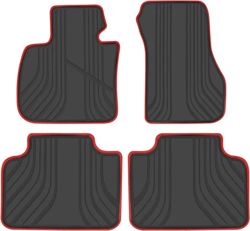 Miniatura 9 de Alfombrillas de coche SAN AUTO para BMW X3 G01 X4 G02 Ajuste personalizado 2018 2019 2020 2021 2022 2023 2024 Negras y blancas, revestimientos