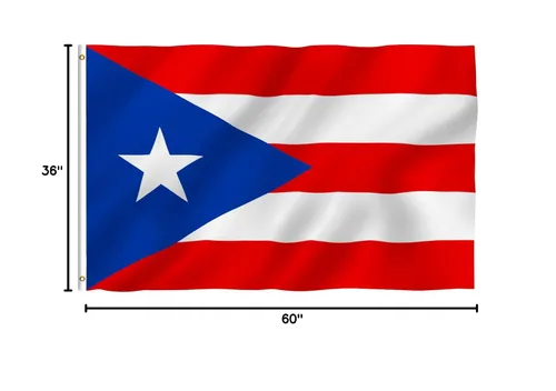 Miniatura 4 de Bandera de poliéster de Puerto Rico, estampada, 3 x 5 pies