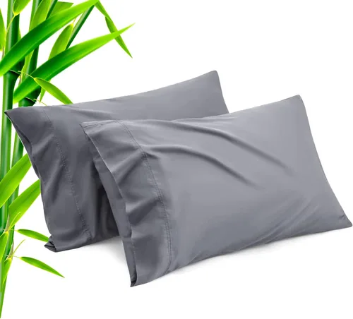 Miniatura 28 de Fundas de Almohada Tamaño Queen Paquete de 2, Fundas de Almohada de Rayón de Bambú Refrescantes con Cierre de Sobre, Fundas de Almohada Frescas