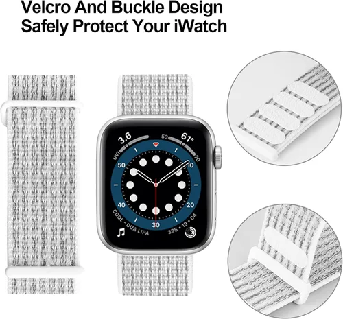 Miniatura 2 de Correa deportiva compatible con Apple Watch Band de 38 mm, 40 mm, 42 mm, 44 mm, iWatch Series 6 5 SE 4 3 2 1, correa de nailon con velcro