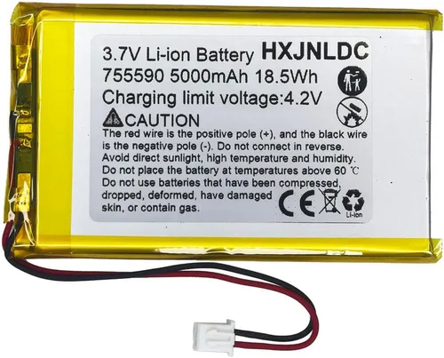 DC 3.7V 5000mAh 755590 Li-ion Reemplazo de batería de polímero de iones de litio para productos electrónicos DIY 3.7-5V con reemplazo de batería de