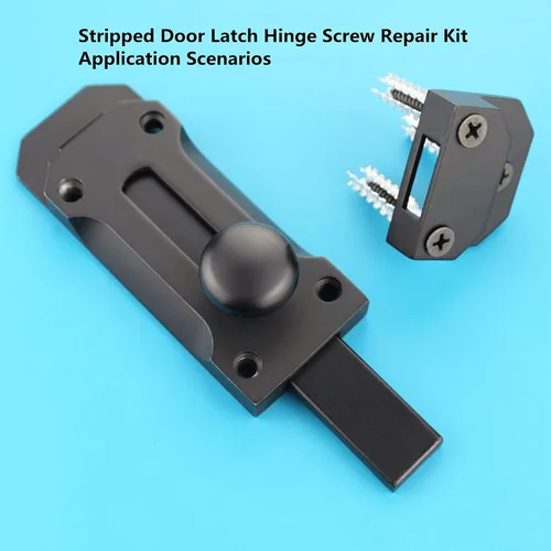Miniatura 6 de Kit de reparación de jamba de refuerzo de hardware de seguridad de puerta de tornillo, excelente solución para bisagra de puerta pelada, reparación