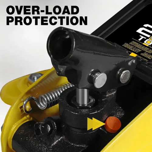 Miniatura 6 de YELLOW JACKET Gato de carretilla de 2.5 toneladas con estuche de transporte Gato hidráulico de piso de bajo perfil para automóviles con bomba