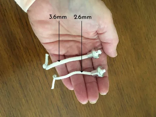Miniatura 3 de Firefly Fuels - Soportes pequeños de aluminio para mecha de 5/16 pulgadas con mechas de algodón de 0.142 in, 10 unidades, juego reutilizable